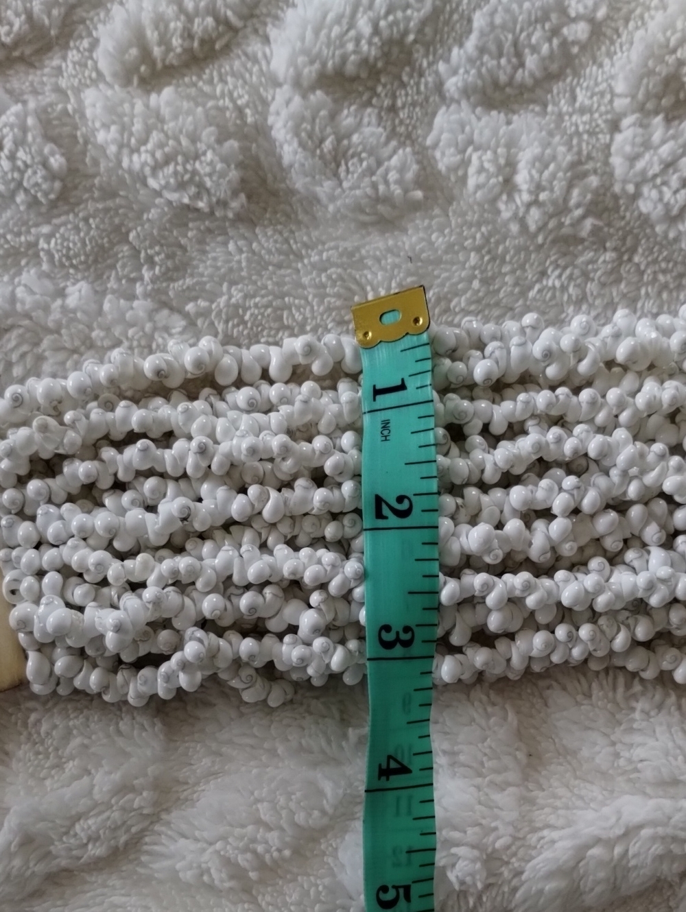 Handmade White Multi-Strand Shell Necklace - Picture 8 of 8